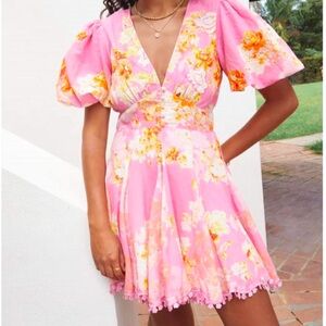 HEMANT & NANDITA SKATER DRESS - PINK
